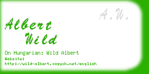 albert wild business card